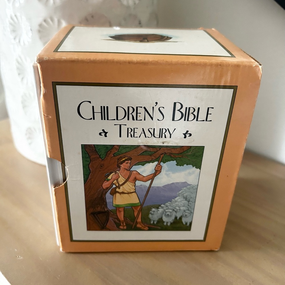 Vintage 1993 Children's Bible Treasury Boxed Set 12 Hardcover Religious Books